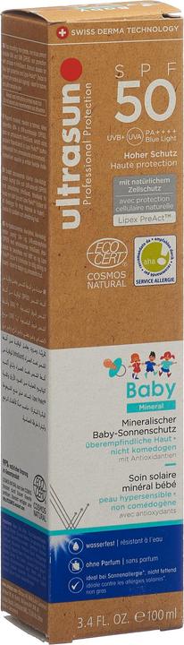 Actual product image Ultrasun Baby Mineral (Suntan cream, SPF 50, 100 ml, 154 g)