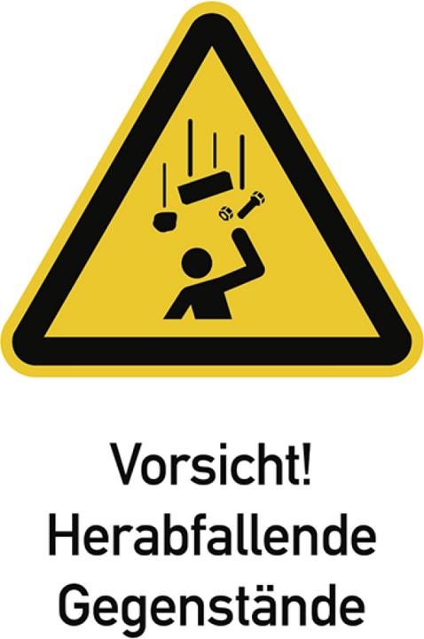 Produktbild Moravia Warnzeichen Vorsicht! Herabfallende Gegenstände Folie, 131x185 mm