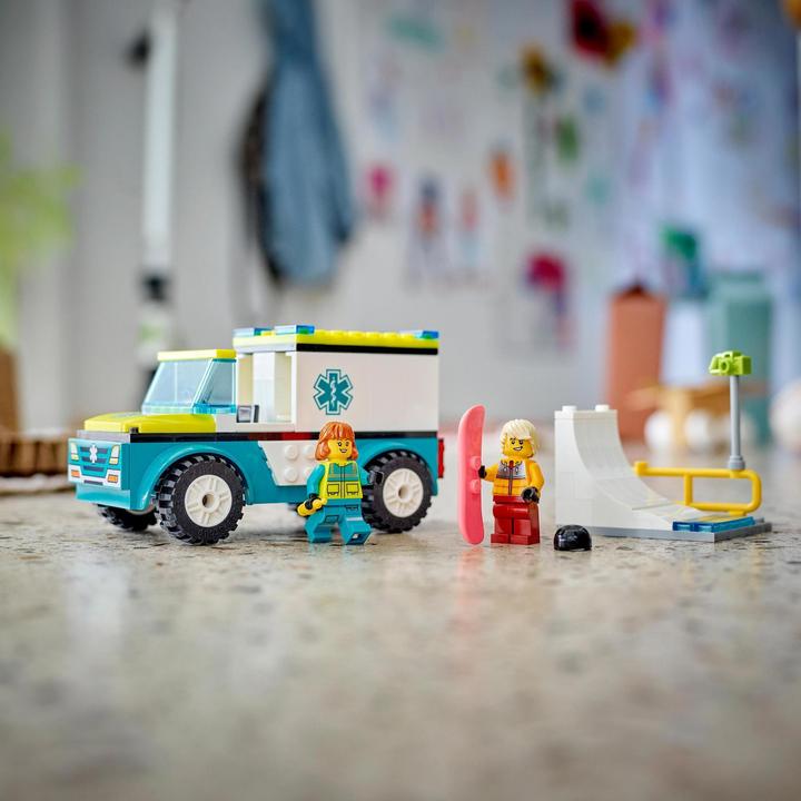 Produktbild LEGO Rettungswagen und Snowboarder (60403, LEGO City)