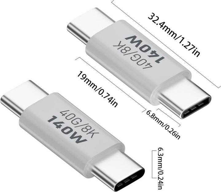 Produktbild PowerGuard USB C – USB C Adapter (USB 3.1, 140 W)