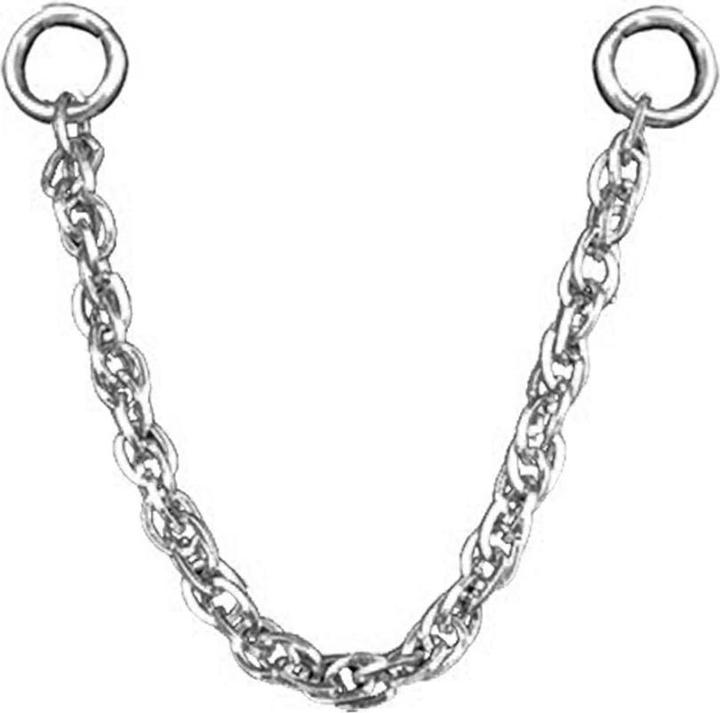 Star Piercing Verbindungskette doppelt silber (Chirurgenstahl 316L, ohne Messing)