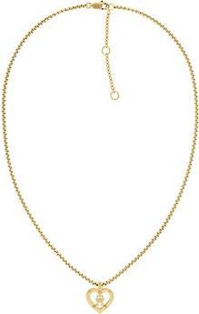 Tommy Hilfiger Stylish Gold Plated Monogram Heart Necklace 2780918