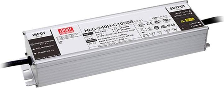 Actual product image MeanWell LED Driver Constant Current 249.9 W 700 mA 178 - 357 V/DC 3 in 1 Dimmer