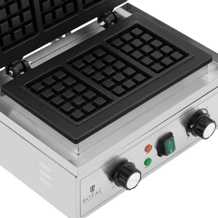 Produktbild Royal Catering Waffeleisen belgisch Waffelmaschine Waffelautomat 1500 W 50 - 300 °C 0 - 5 min