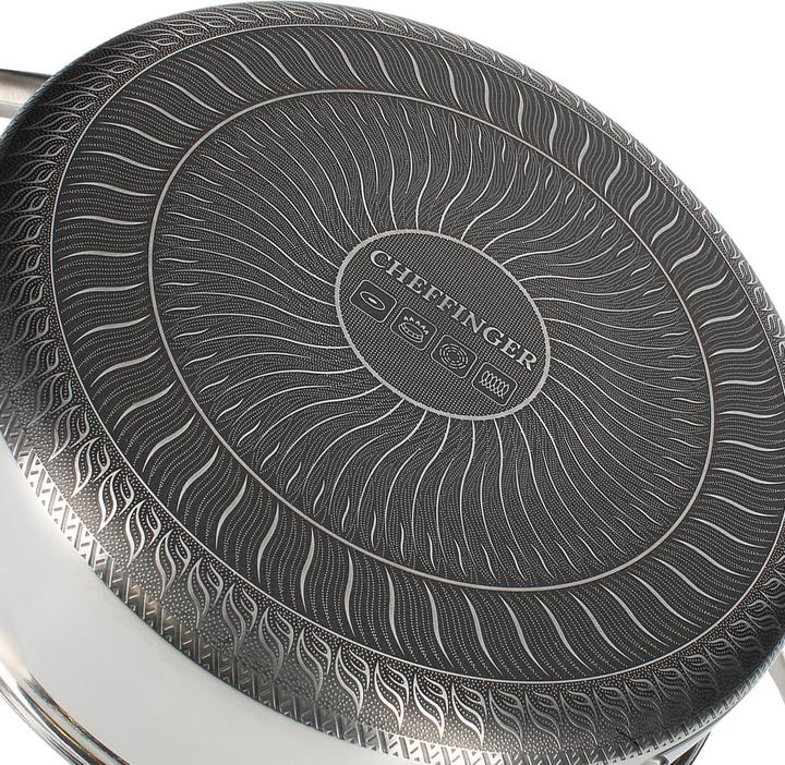 Produktbild Cheffinger Premium Sauter Pfanne mit Deckel 28cm (28 cm, Bratpfanne, Edelstahl)