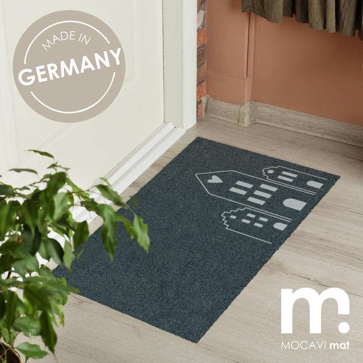Actual product image Mocavi Scandi houses doormat 45x70 cm washable anthracite (45 x 70 cm)