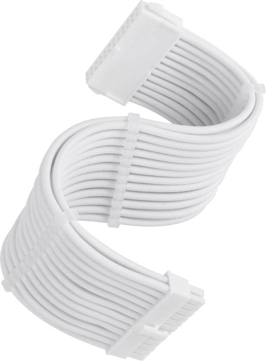 Produktbild Silverstone SST-PP07E-MBW-V2 - superflexible Netzteil-Verlängerungskabel, 1 x 24pin ATX, Weiss