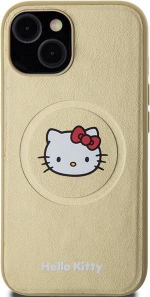 Image du produit Hello Kitty HKHMP14SPGHCKD iPhone 14 6.1" złoty/or hardcase cuir Kitty Head MagSafe (Apple iPhone 14)