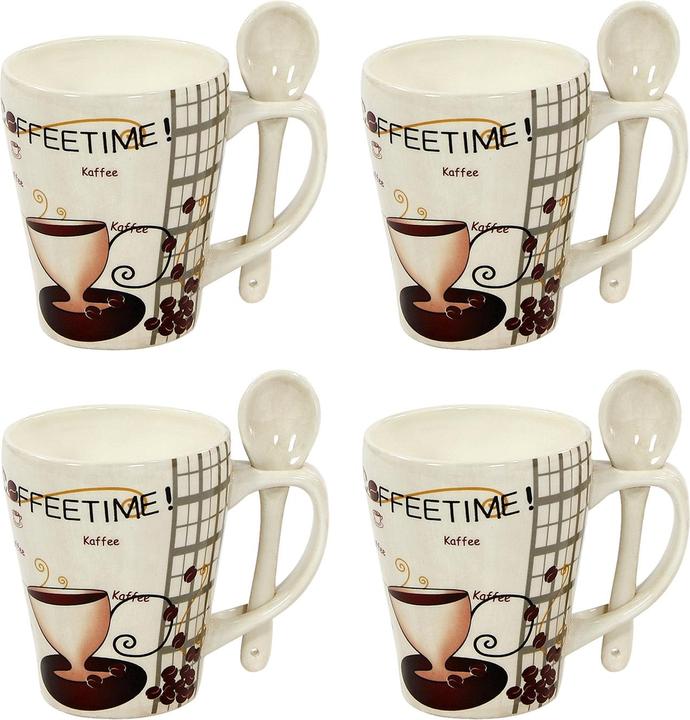 Produktbild neuetischkultur Kaffeebecher mit Löffel (4 x)