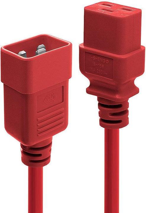Produktbild Lindy 2m IEC C19 auf IEC C20 Verlaengerung rot (2 m, C19)