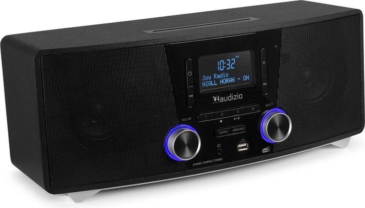 Immagine prodotto DAB radio con Bluetooth - Audizio Cannes - Stereo FM e radio con lettore cd e lettore mp3 (Lettore CD, Bluetooth, 1x 120 W)