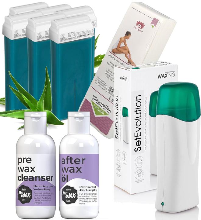 Kosmetex Wachs-Kit, 6x Wachs-Patronen Aloe Vera (1000 ml, 9 x)