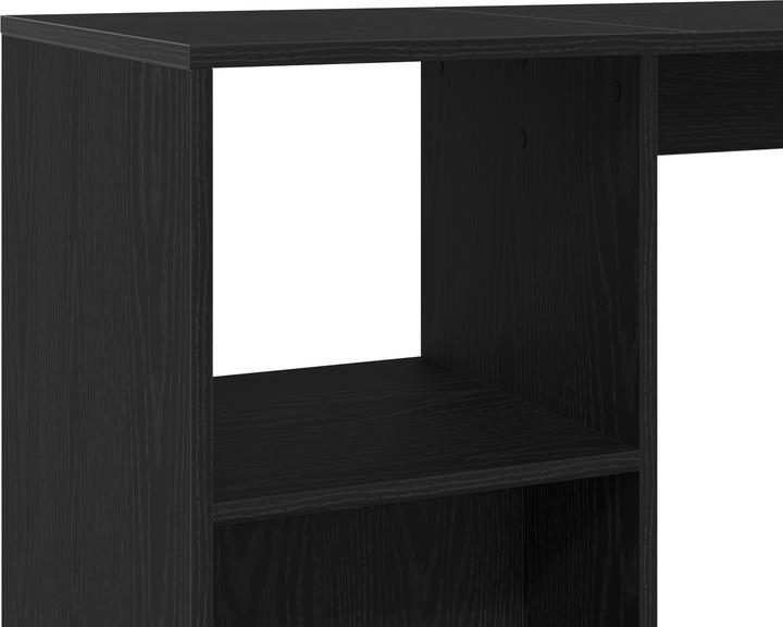 Actual product image VidaXL Bar table with shelf black oak 102.5x46x103.5 cm Manufactured wood