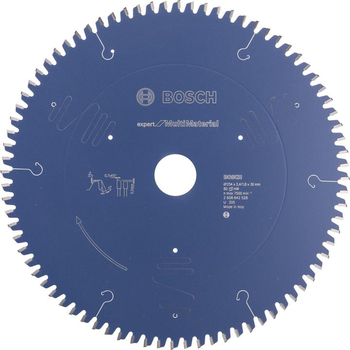 Bosch Professional Zubehör Kreissägeblatt Expert for Multi Material, 254 x 30 x 2,4 mm, 80