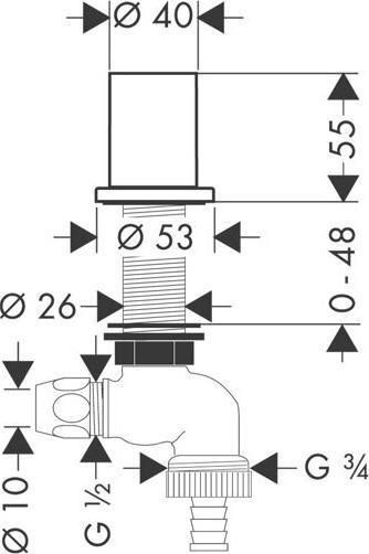Actual product image Axor Kitchen appliance shut-off valve