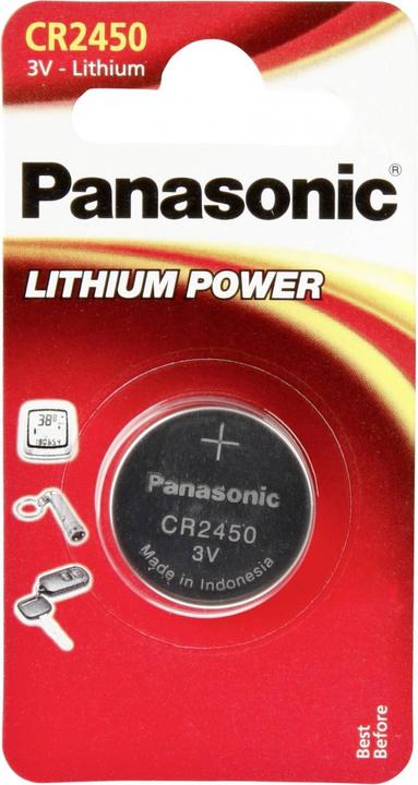 Actual product image Panasonic Lithium Power CR2450 (1 pcs., CR2450, 620 mAh)