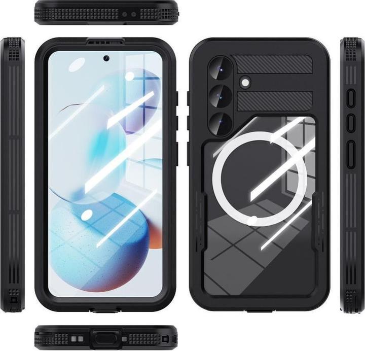 Produktbild OEM Case universal for sports Waterproof case SHELLBOX MARS with metal ring for SAMSUNG S25 black (Samsung Galaxy S25)