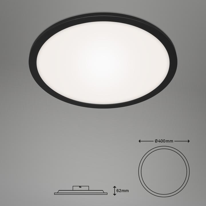 Image du produit Briloner Panneau LED CCT, noir, LED/24W (2200 lm)