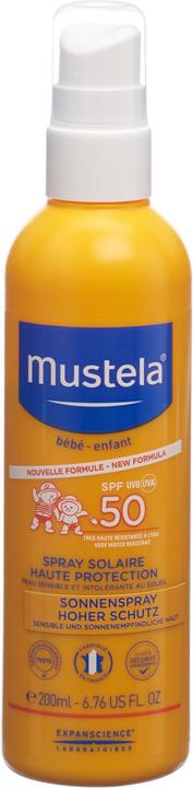 Mustela Sonnenschutz Sonnenspray SPF 50 Spray (Sonnenspray, SPF 50, 200 ml, 235 g)