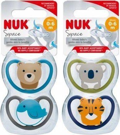 Produktbild NUK Spritze, 0-6 m Silikon, 2 Stk. (2 x, bis 6 Monate)