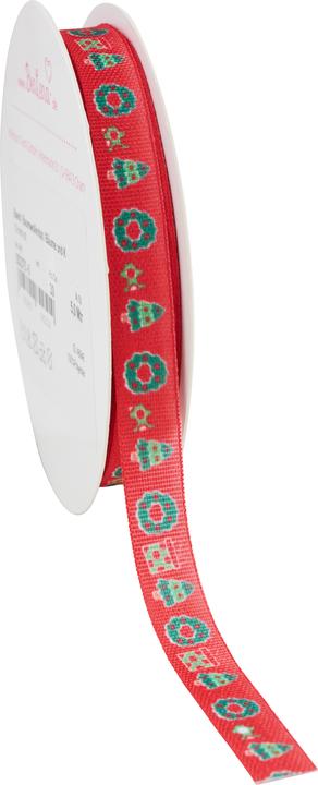 Produktbild Hotex Druckband "Tannenbäume und Tannenkränze", 10 mm, Rolle à 5 m