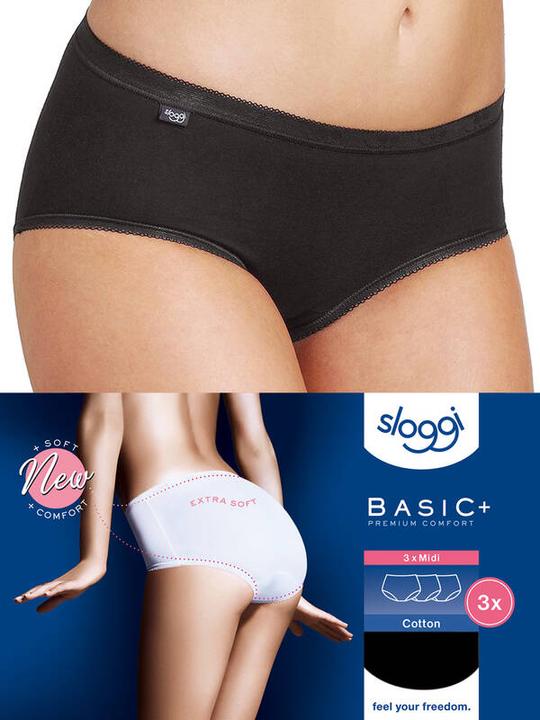 Produktbild Sloggi Basic+ Midi (40, 3er Pack)