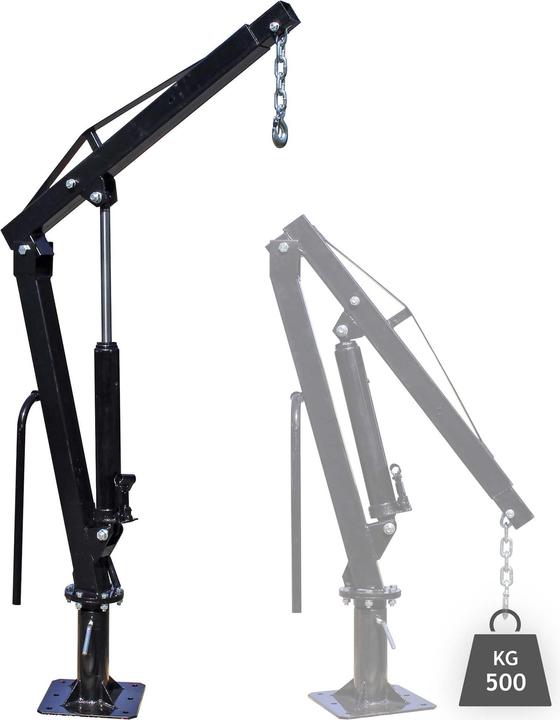 Produktbild Wiltec Pickup Kran Ladekran 0-1861mm 500kg 360° Drehkranz Werkstatt Bodenmontage