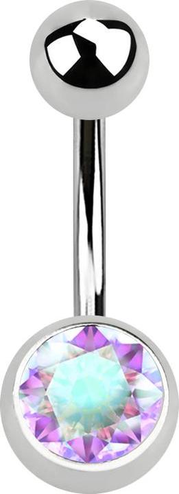 Produktbild Star Piercing Flared Plug transparent mit getrockneten Blumen (ohne Messing, Chirurgenstahl 316L)