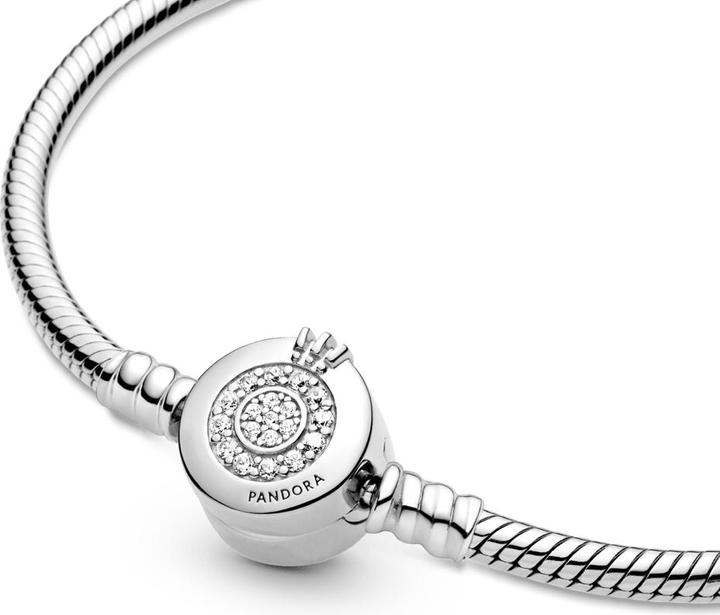 Produktbild Pandora Snake Chain Crown Clasp Armband (17 cm, Silber)