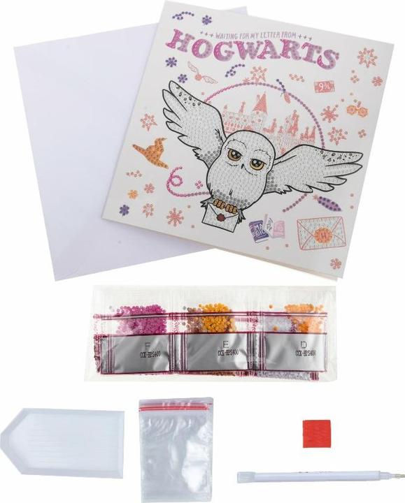 Produktbild Craft Buddy Hogwarts & Hedwig, 18x18cm Crystal Art Card