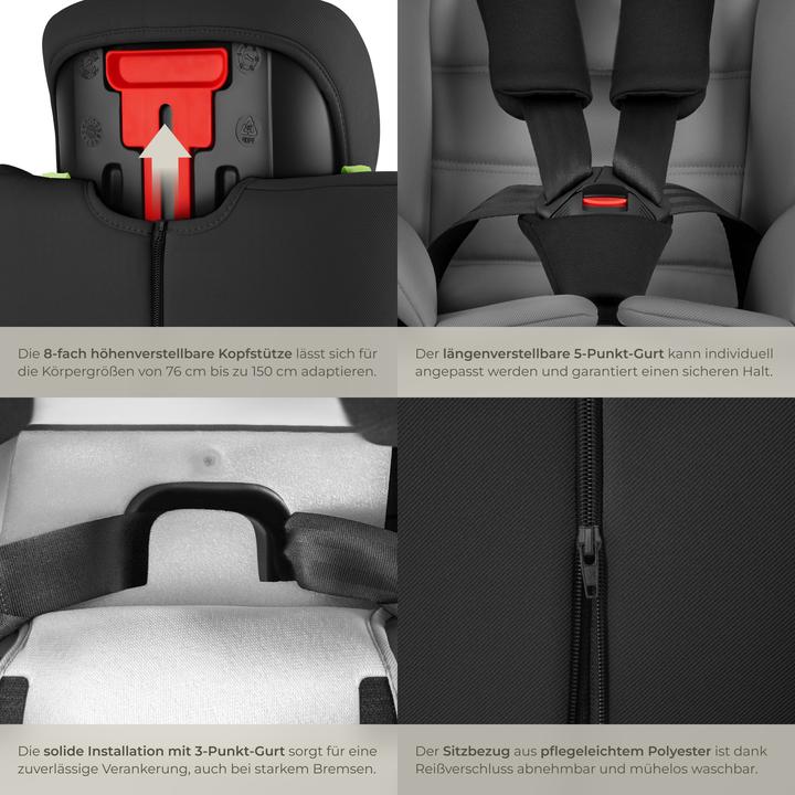 Produktbild tectake Autositz Sophie mit Seitenaufprallschutz (Kindersitz, ECE R129/i-Size Norm)