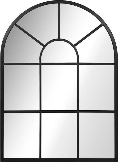 Produktbild Swisshandel24 Wandspiegel Fensterspiegel 70x50 cm, Metallrahmen, Schwarz (70 x 50 cm)
