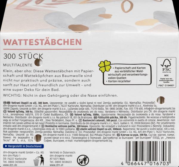 Produktbild dm ebelin Wattestäbchen Motiv-Box