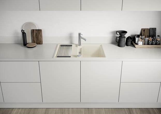 Actual product image Blanco ADIRA 45 S | SILGRANIT white | installation type: installation from above | reversible | with (Fitted sink, 78 cm, 50 cm)