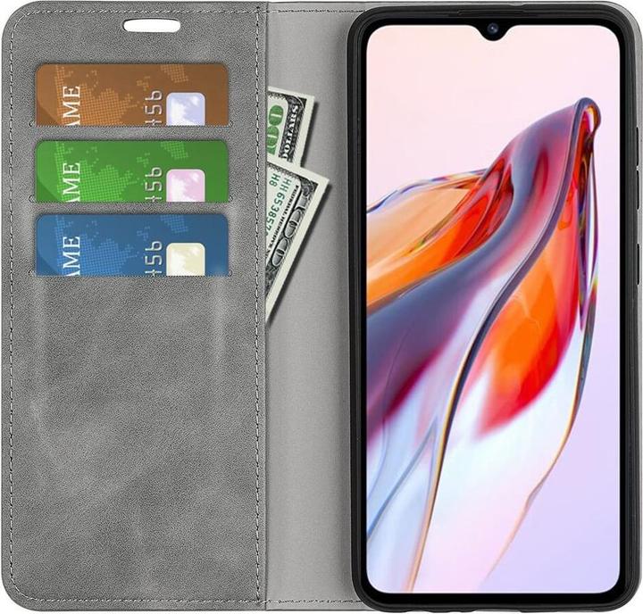 Produktbild Cover-Discount Xiaomi Redmi 12C - Stand Flip Case Hülle grau (Xiaomi Redmi 12C)