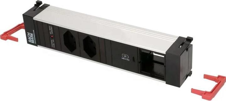 Actual product image Bachmann Built-in power strip POWER FRAME 2x T13, 1x USB C, 1x empty (2 x, Type 13, 0.20 m)