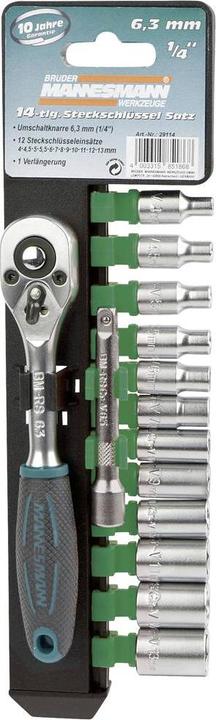Mannesmann Steckschlüsselsatz 1/4", 14-tlg.