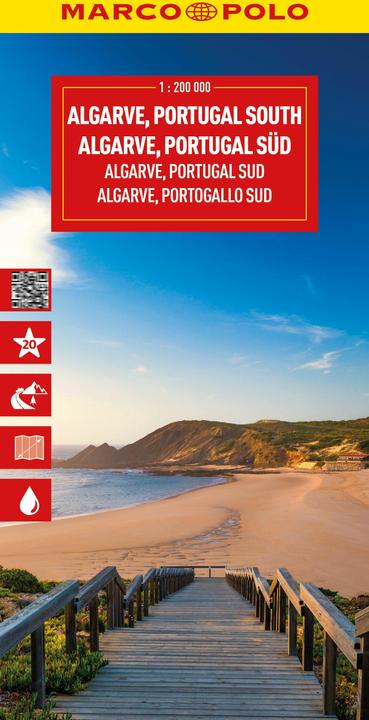 Immagine prodotto Mappa turistica Algarve, Portogallo Sud 1:200.000
