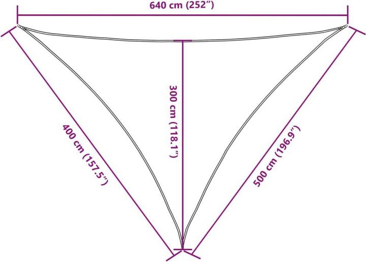 Produktbild VidaXL Sonnensegel (400 x 500 x 640 cm)