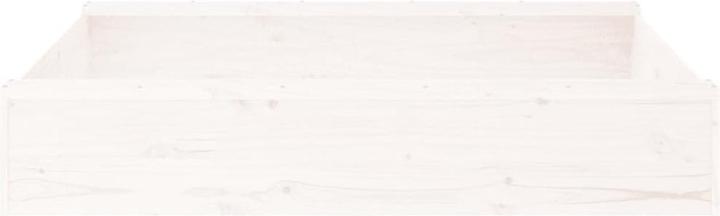 Actual product image VidaXL Sandkasten mit Sitzen Schwarz Quadratisch Massivholz
