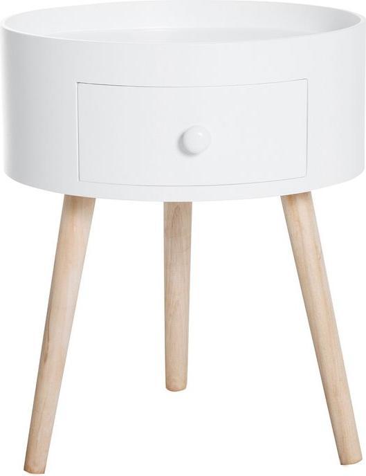 Produktbild Swisshandel24 Couchtisch, Beistelltisch mit Schublade, Runder Kaffeetisch, Sofatisch für Wohnzimmer, Schlafzimmer