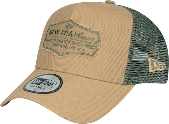 New Era Adjustable Trucker Cap - RETRO PATCH khaki / oliv (One Size)