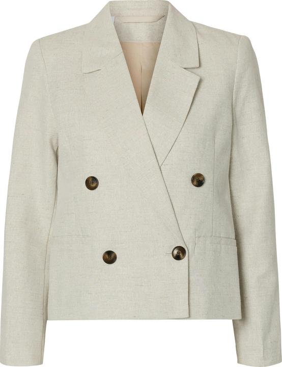 Selected Femme Cropped Blazer aus Leinengemisch
