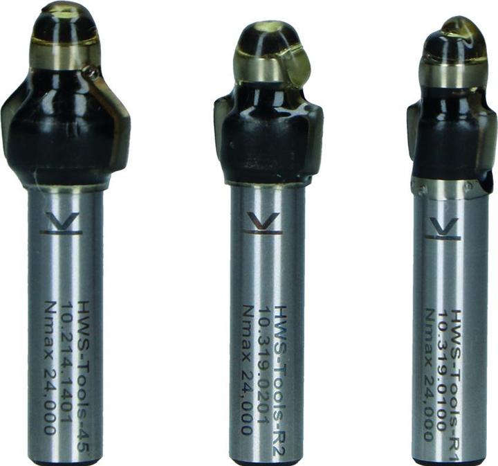 Actual product image Hws HM-Fräserset Kante MINI 3-tlg 45°/R1