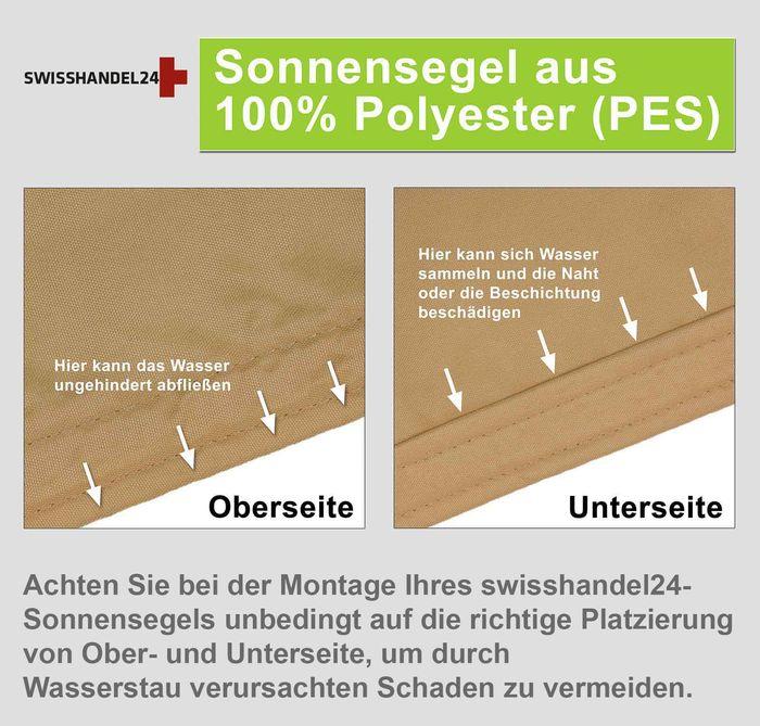 Image du produit Swisshandel24 Voile d'ombrage imperméable rectangle 2x2.5m, taupe (2 x 2,5 m)