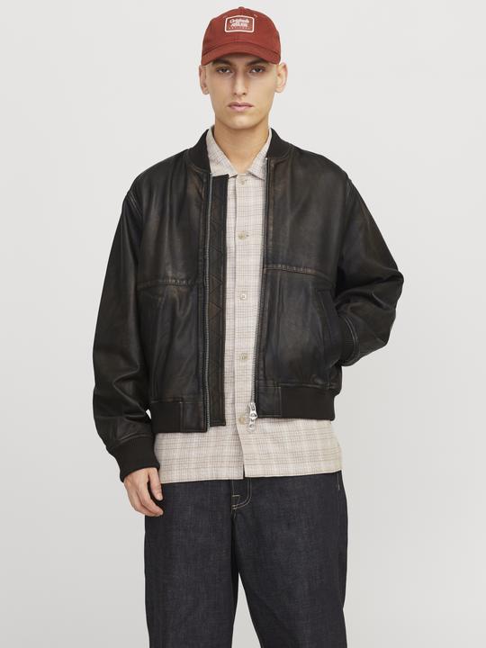 Actual product image Jack & Jones Joraustin Leather Bomber Jkt Styd Aw24 (M)