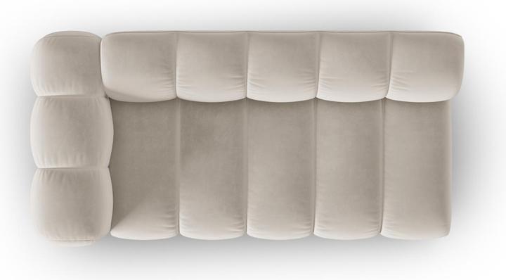 Actual product image Micadoni Velvet Left Modular Sofa, "Lupine", 3 Seats, 175x95x70Made in Europe (2 person sofa, 3-seater, 4-seater)