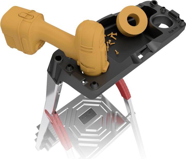 Productafbeelding Hailo L60 StandardLine, aluminium veiligheidsladder, 3 treden (Trapladder, 70 cm)
