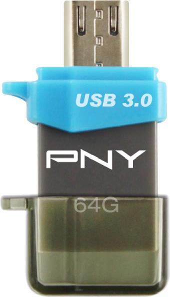 Actual product image PNY DUO-LINK OTG OU3 64GB USB3.0 (64 GB, Micro USB-B, USB-A)