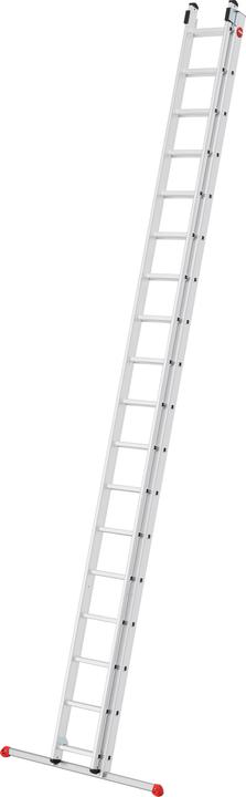 Hailo S80 ProfiStep duo, aluminium push-up ladder, 2-part, 2x18 rungs (Scaffolding, 16 cm)